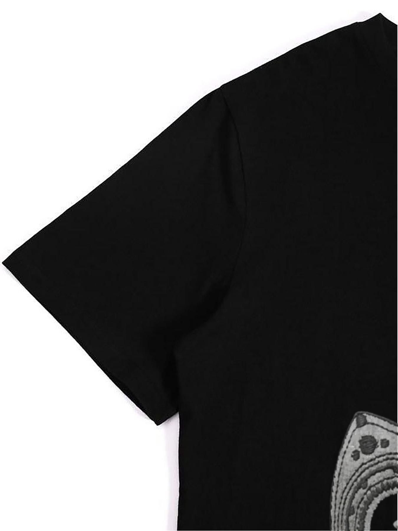Men's Printed T-Shirt with Abstract Geometric Pattern and 