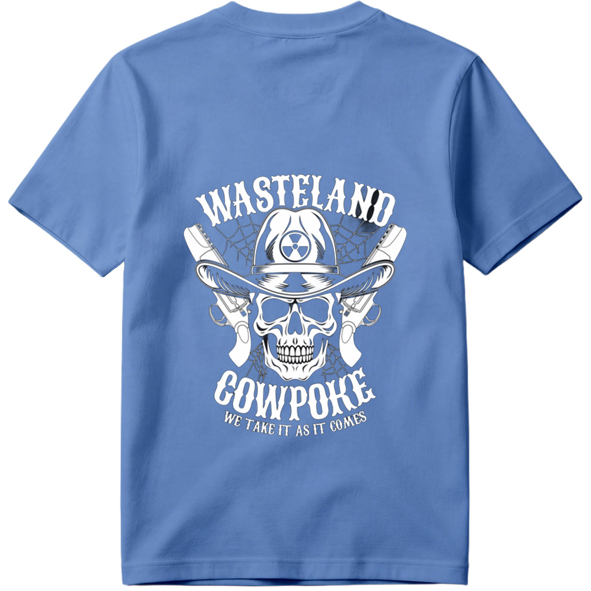 Wasteland Cowpoke: Skull with Cowboy Hat and Revolvers - Tee