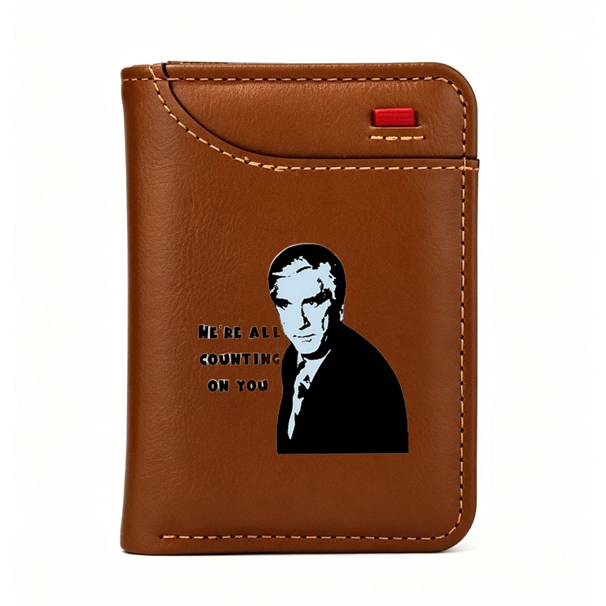 We're All Counting On You - James Bond Style Portrait - Vertical Style Wallet