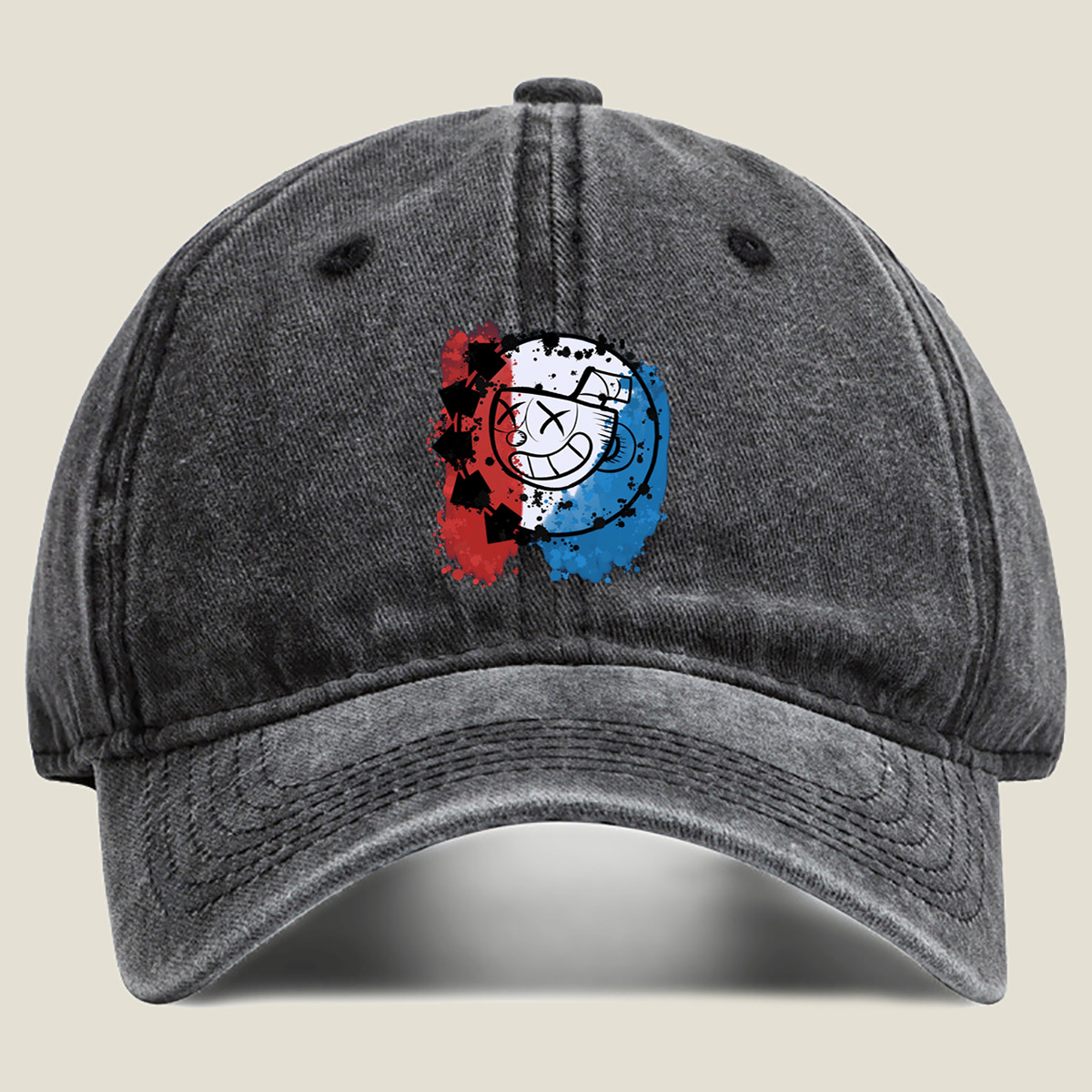 Cuphead: Mugman and the Devil's Deal - Washed Denim - Baseball Cap