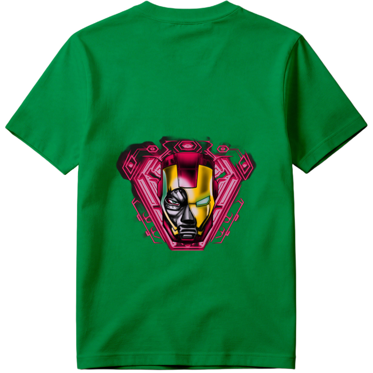 Iron Man and Black Panther Fusion Helmet Design - Tee