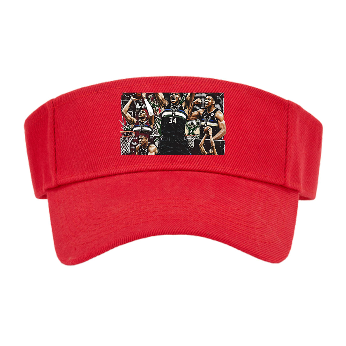 Giannis Antetokounmpo Milwaukee Bucks Basketball Action Montage -  Visor cap
