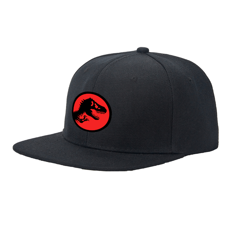 Flat Brim Baseball Cap T Rex Silhouette Red Circle Print Streetwear Underground Skate Style Basketball Court Skate Park Urban Outfit for Skaters Rappers Streetwear Enthusiasts