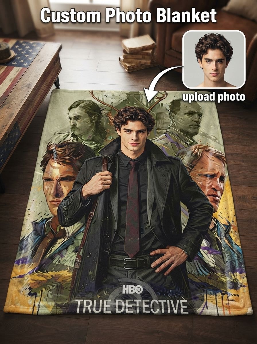 Custom Photo Face Flannel Throw Blanket Personalized Portrait Plush Bed Couch Cover Anti-Pilling Cozy Warm Gift for Fans