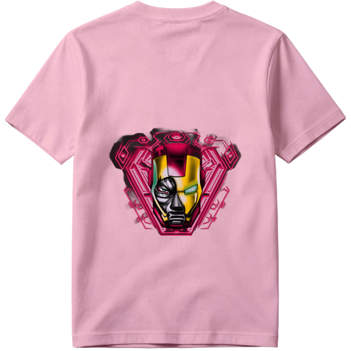 Iron Man and Black Panther Fusion Helmet Design - Tee