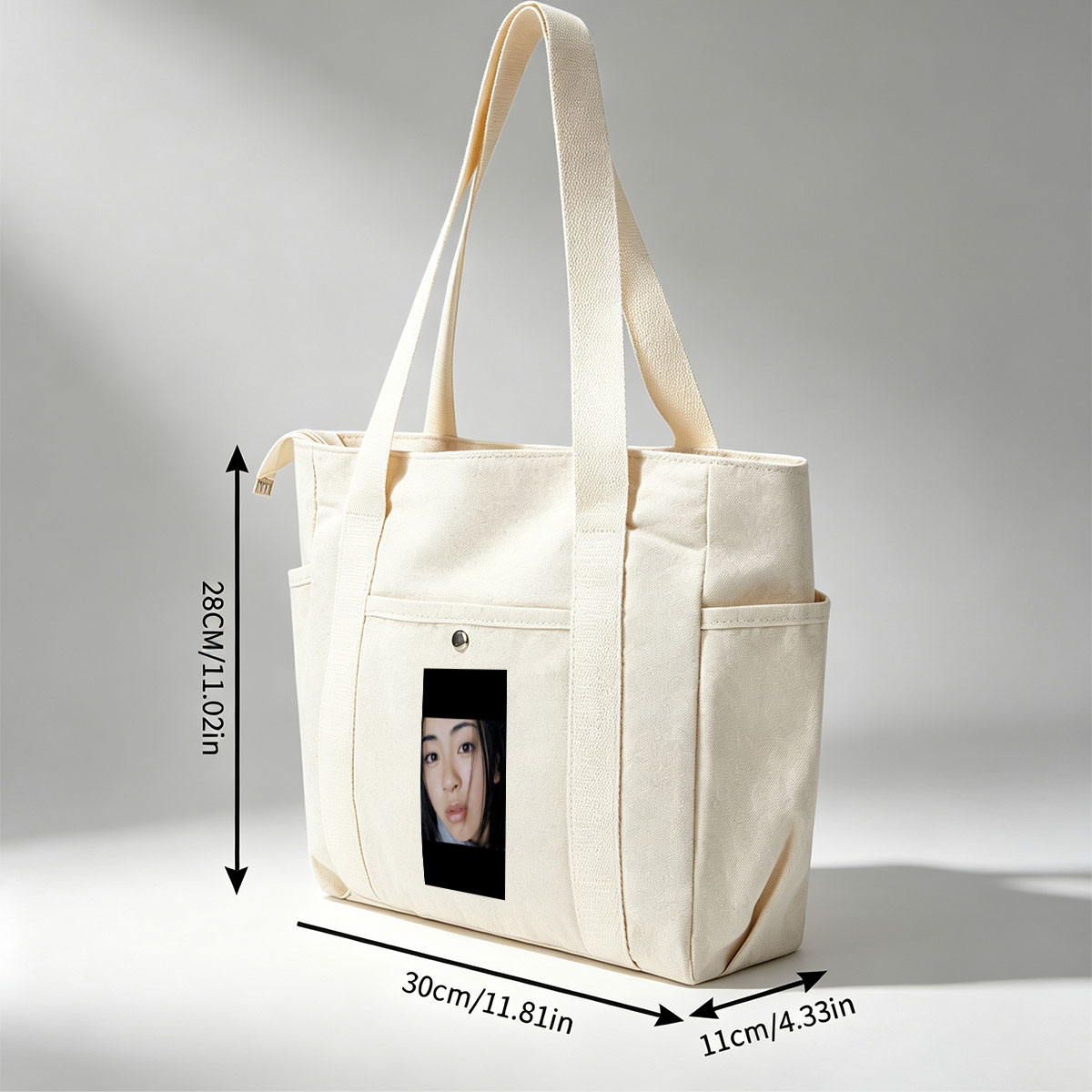 Yuki Kajiura in a Close-Up Portrait with Soft Lighting and Gentle Expression - Multi-pocket bags