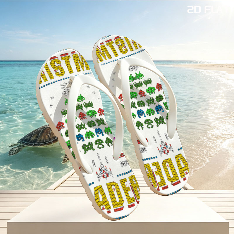 Christmas Invaders: Space Aliens, Santa, and Pixel Art Holiday Battle -  flip-flops