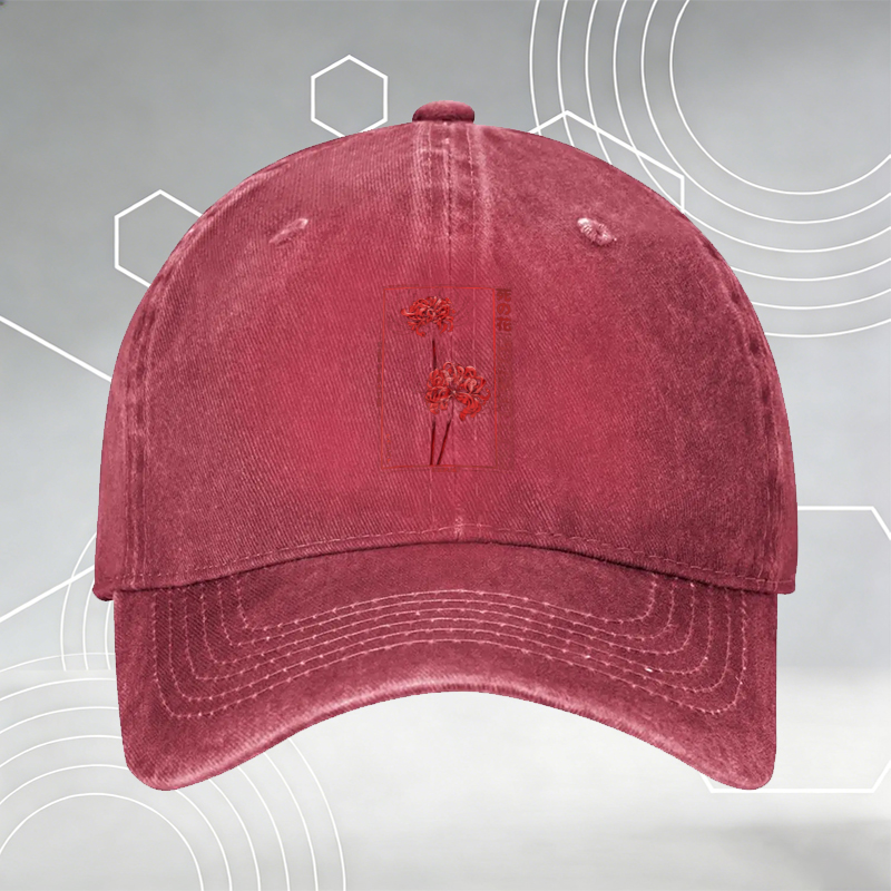 New Baseball Cap with Cute Pink Fox and Cherry Blossom Print, Unisex Adjustable Hat for Casual Outdoor Wear, Perfect for Anime Fans and Youth Style Lovers