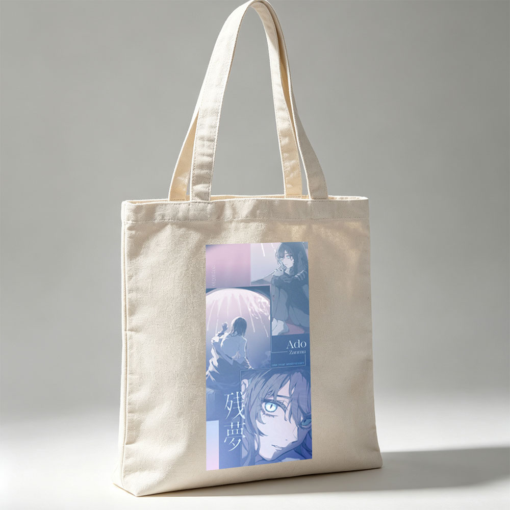 Ado Zanmu One Year Anniversary Visual Art Featuring Anime Characters and Dreamy Scenes - Canvas tote bags