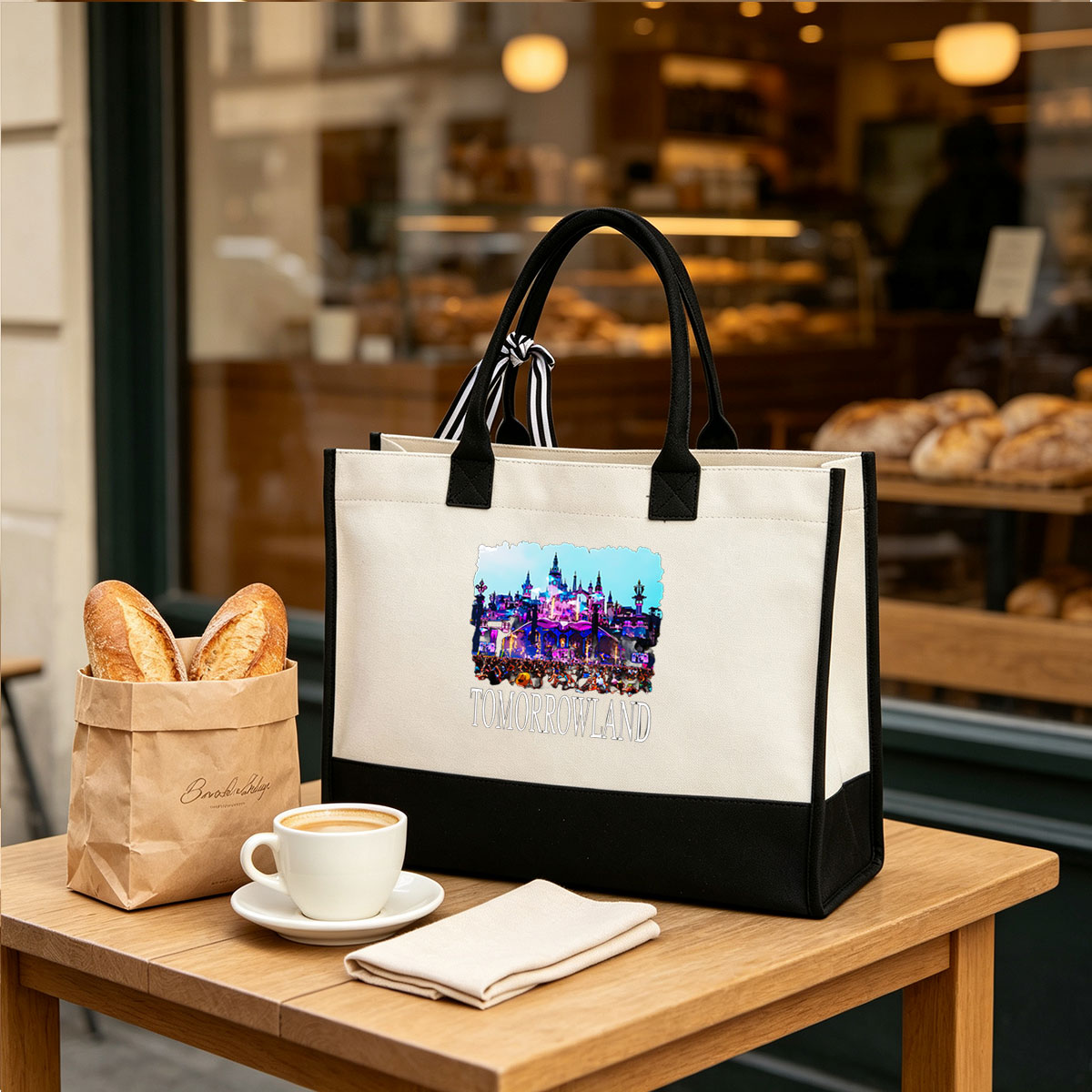 Tomorrowland Festival: Electric Castle & Crowds Celebrate Music Magic - Canvas patchwork gift tote bag