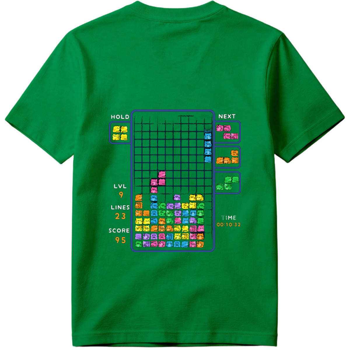 Cat Tetris: Level 9 Action - Tee
