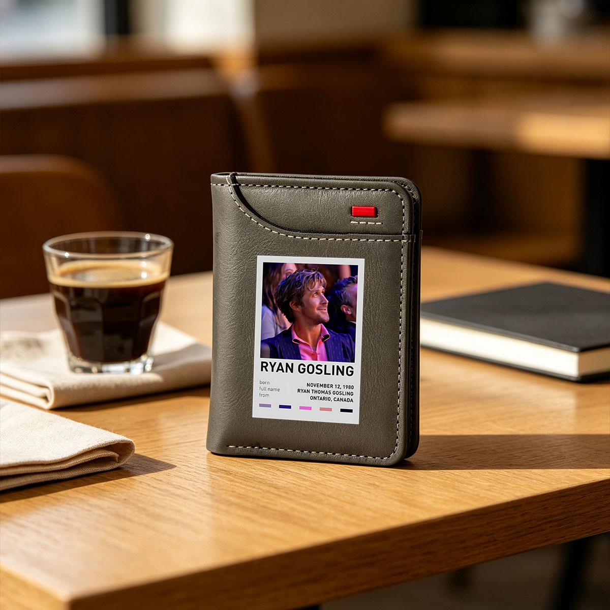 Ryan Gosling: Born November 12, 1980, Ryan Thomas Gosling from Ontario, Canada - Vertical Style Wallet