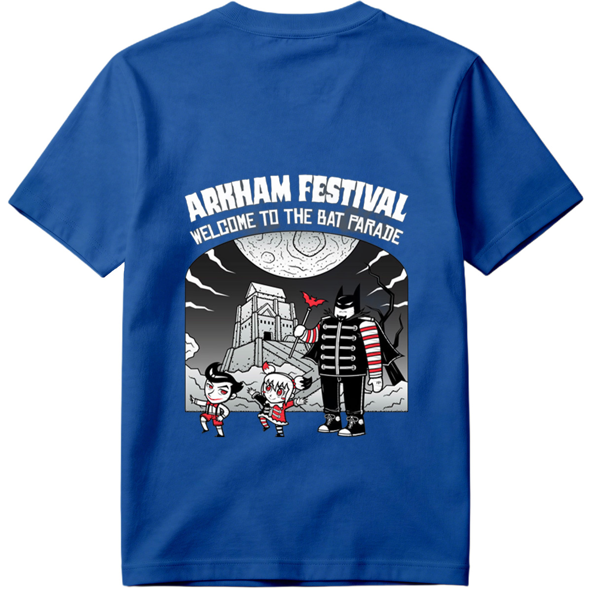 Arkham Festival: Batman, Harley Quinn, and The Joker in the Bat Parade - Tee