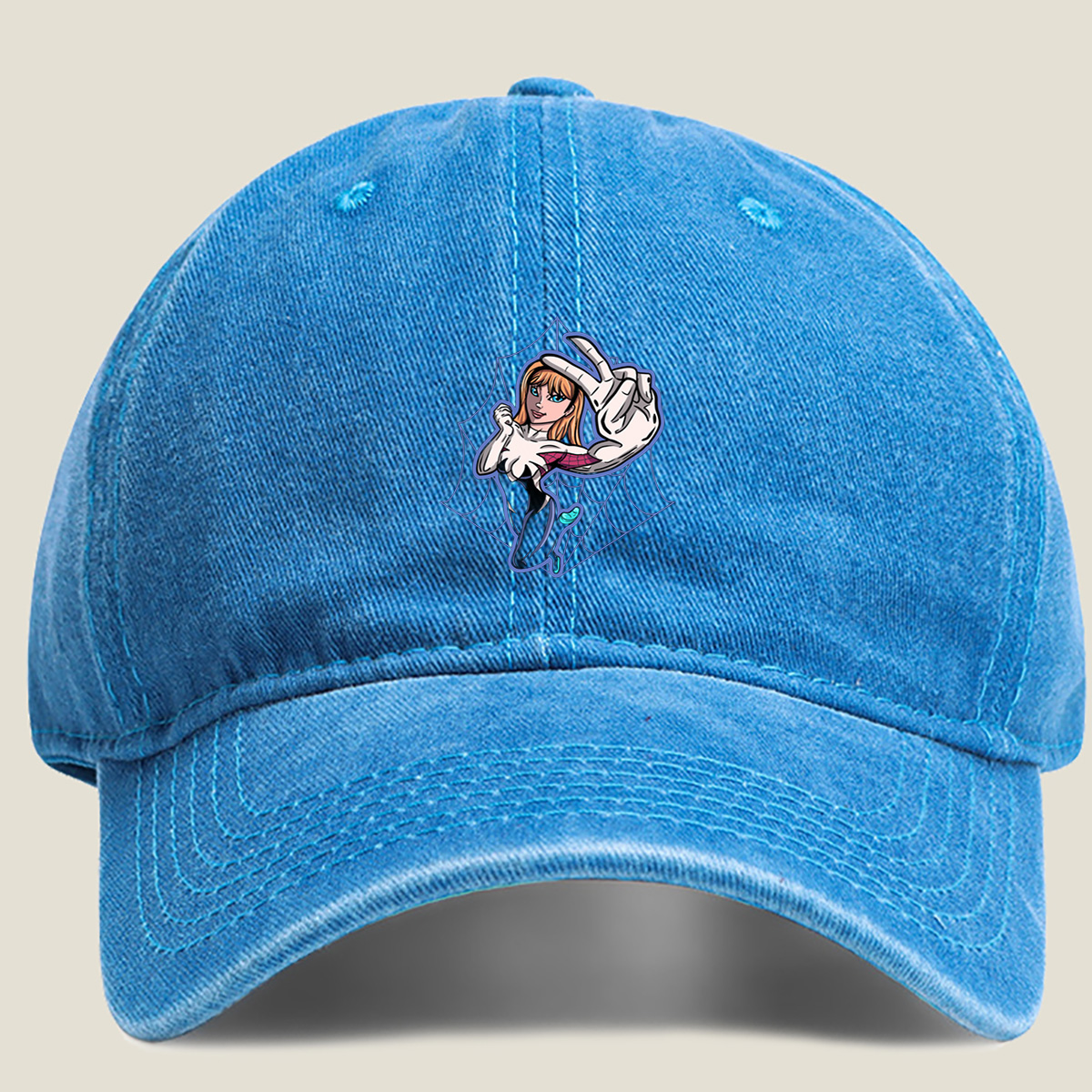 Spider-Gwen: Web-Slinger in Action - Washed Denim - Baseball Cap