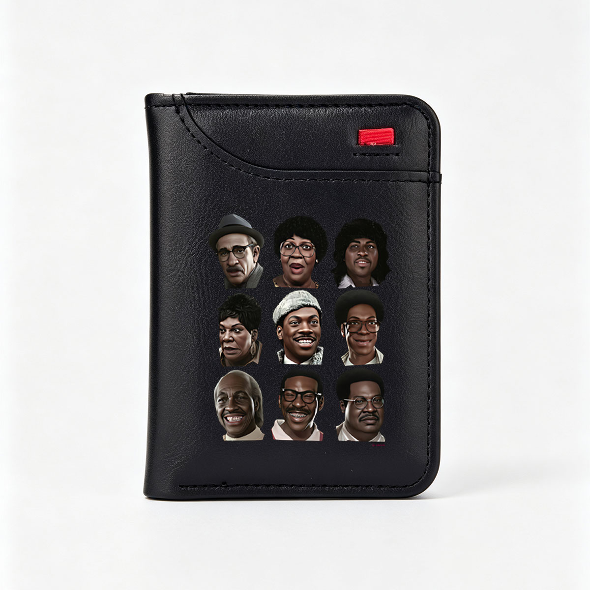 Celebrity Character Portraits: Diverse Faces in Digital Art - Vertical Style Wallet