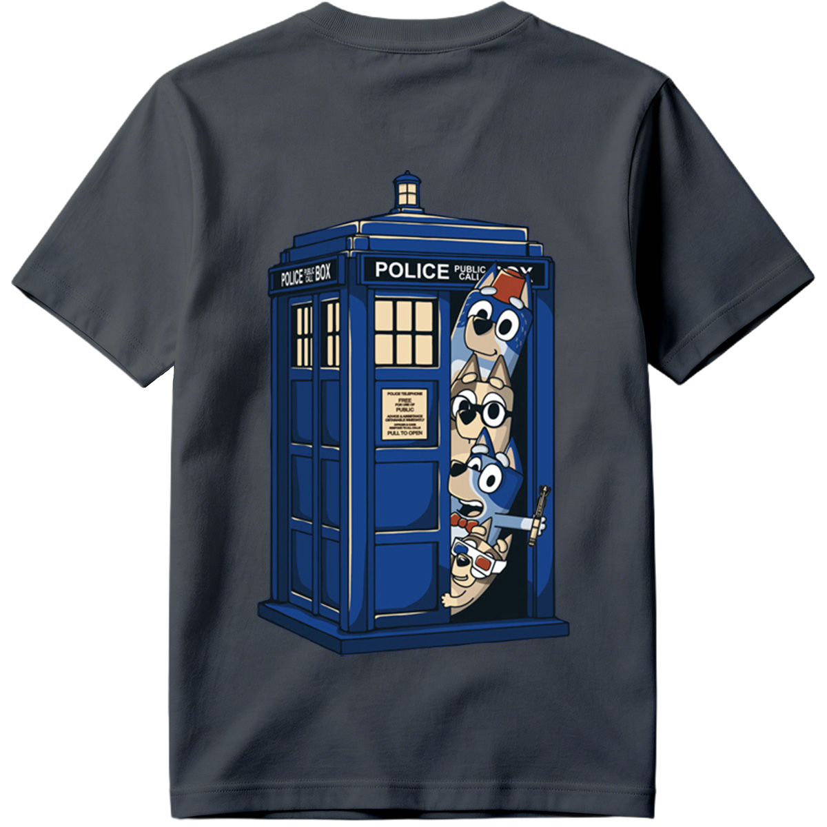 Bluey and Family in the TARDIS - Tee