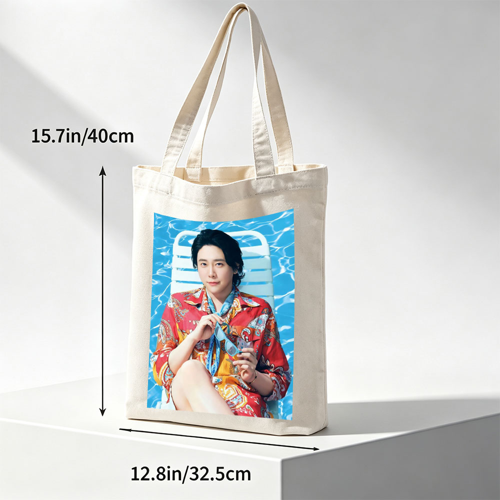 Kazuma Komatsu Relaxing by the Pool in Vibrant Summer Outfit - Canvas tote bags
