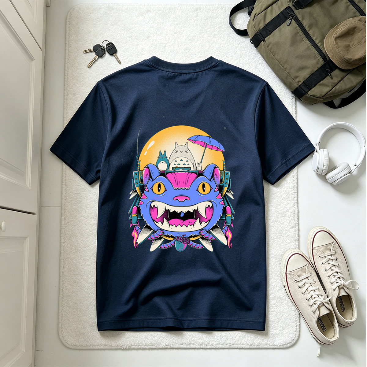 Totoro and the Cosmic Cat - Tee