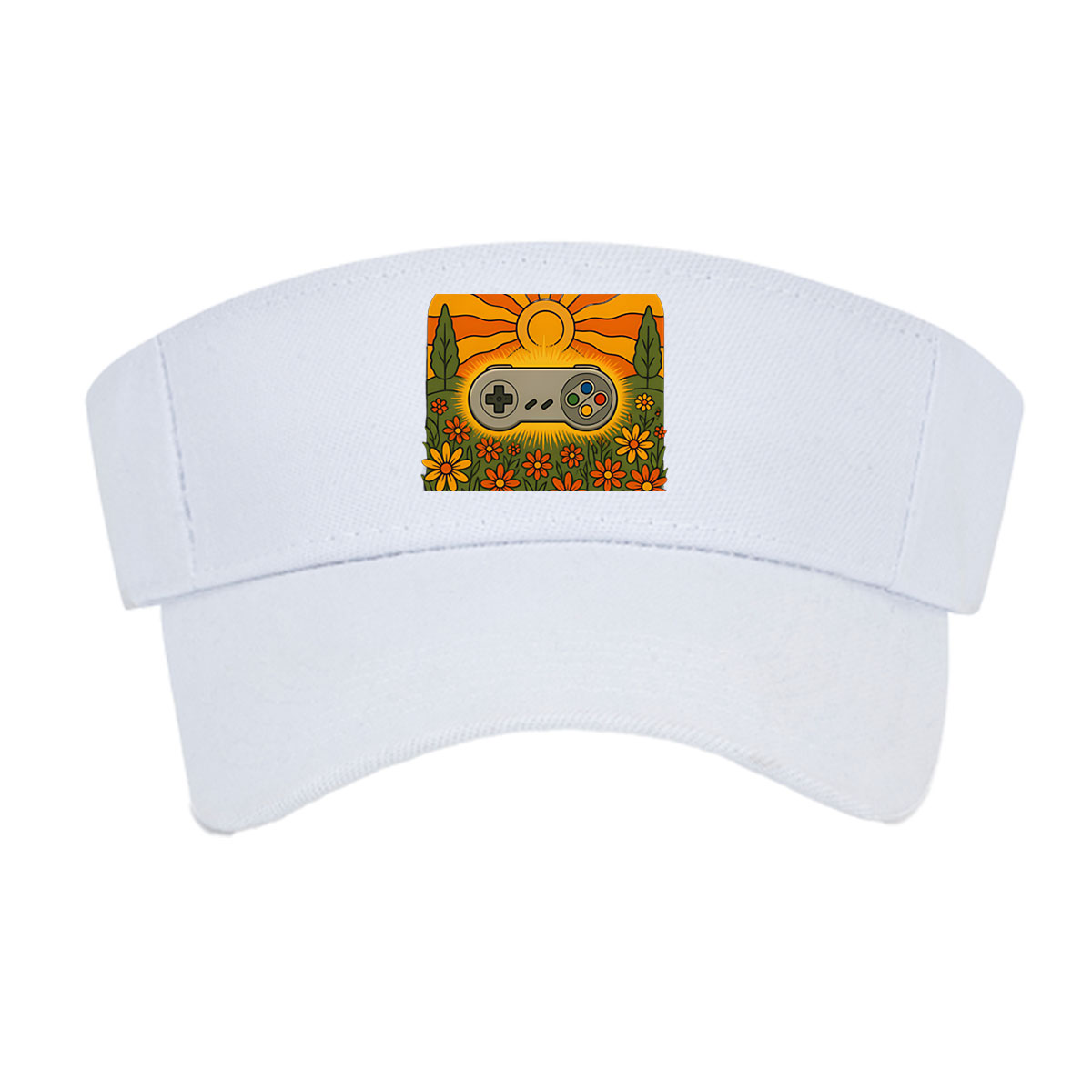 Super Nintendo Sega Genesis Controller in Sunflower Field: Nostalgic Gaming Memory -  Visor cap
