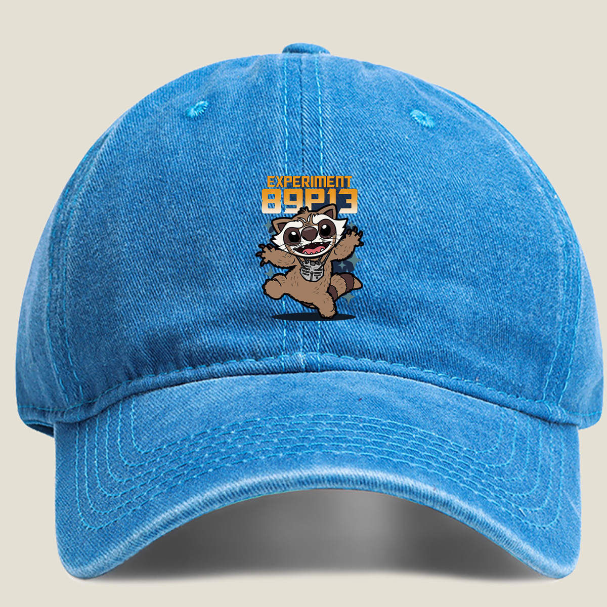 Experiment 89P13 - Rocket Raccoon - Washed Denim - Baseball Cap