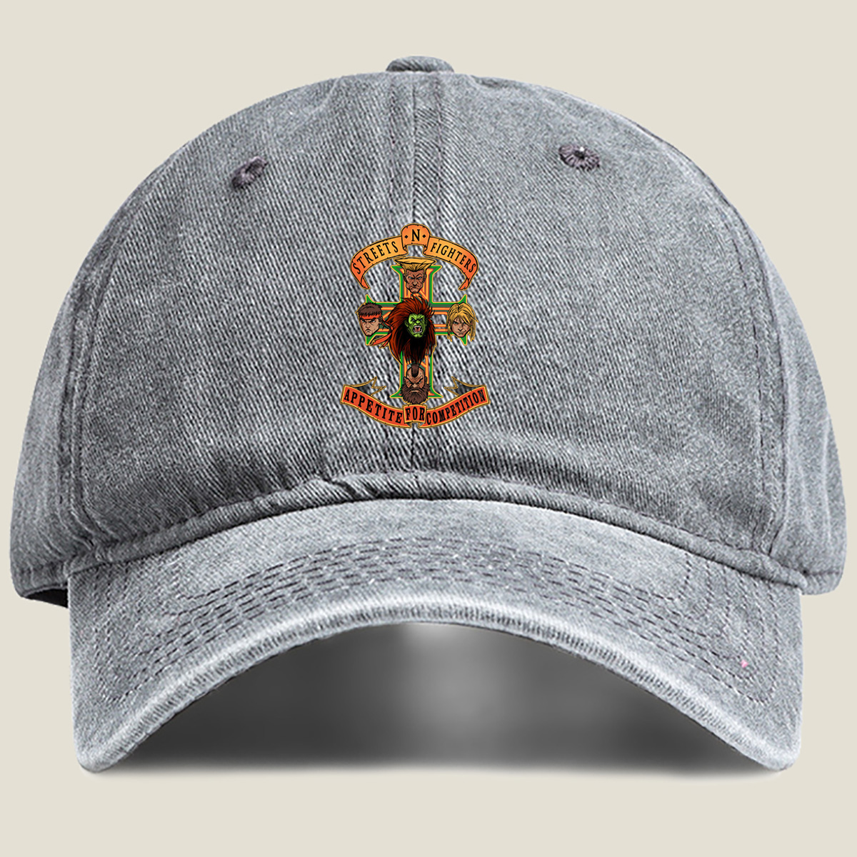 Streets N Fighters: Appetite for Competition - Washed Denim - Baseball Cap