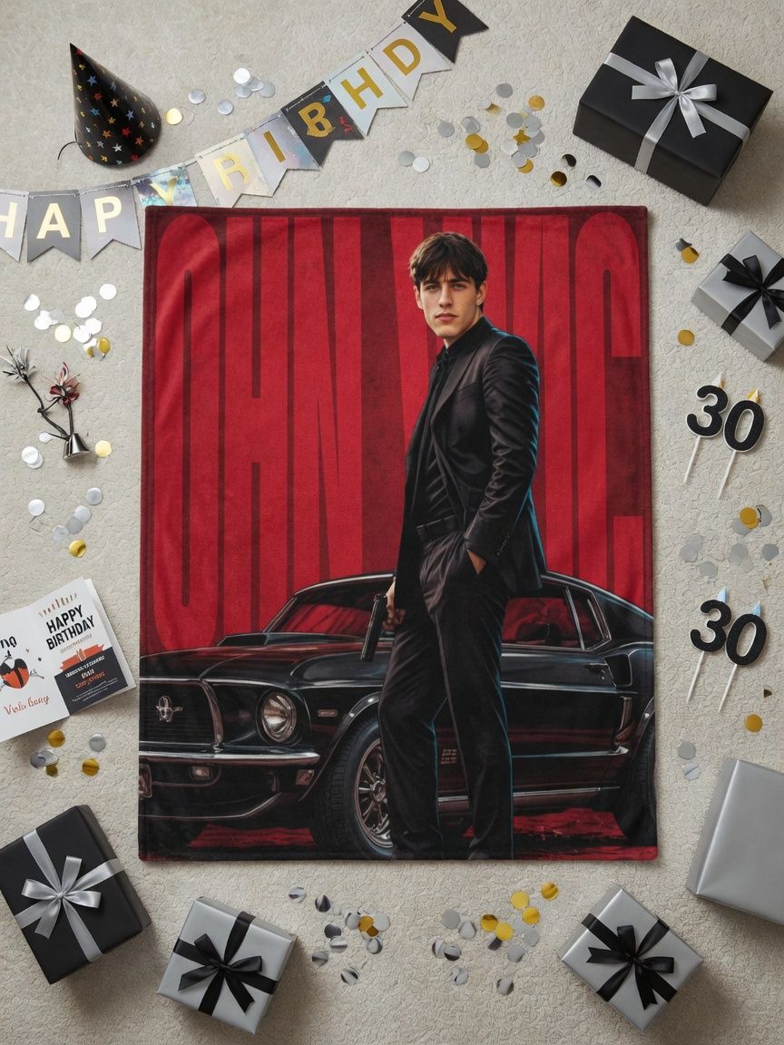 Custom Photo Flannel Blanket Personalized Portrait Throw Soft Anti-Pilling Fleece Wrap Ideal Personalized Gift