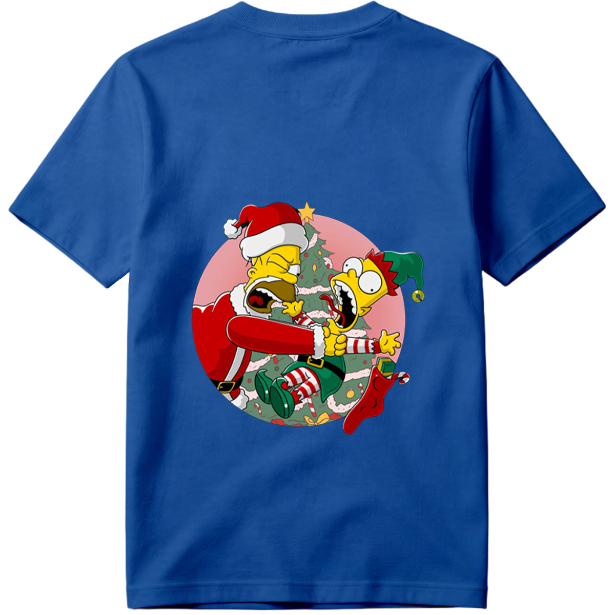 Simpsons Christmas Chaos: Homer and Bart in Holiday Hijinks - Tee