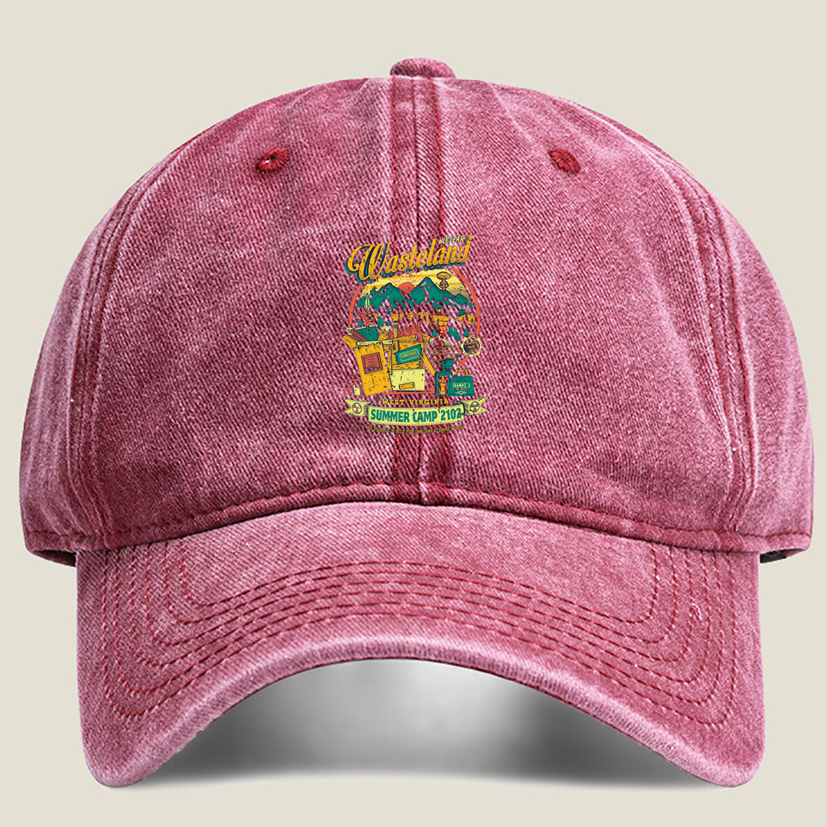Nuclear Wasteland: Summer Camp 2102 - West Virginia - Washed Denim - Baseball Cap