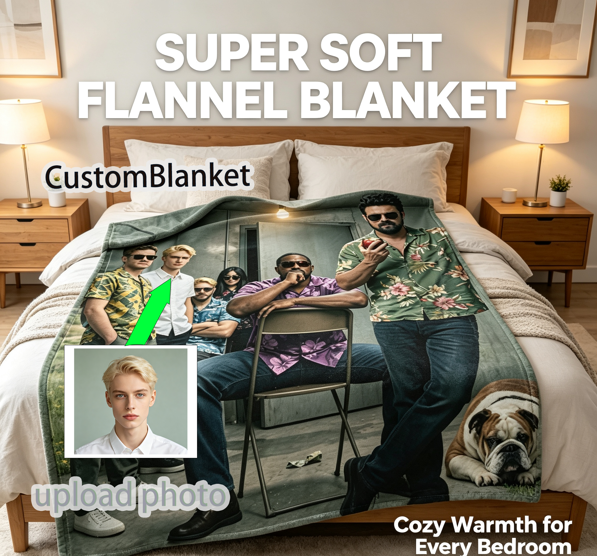 Custom Face Blanket Featuring The Boys from the Hit Series 