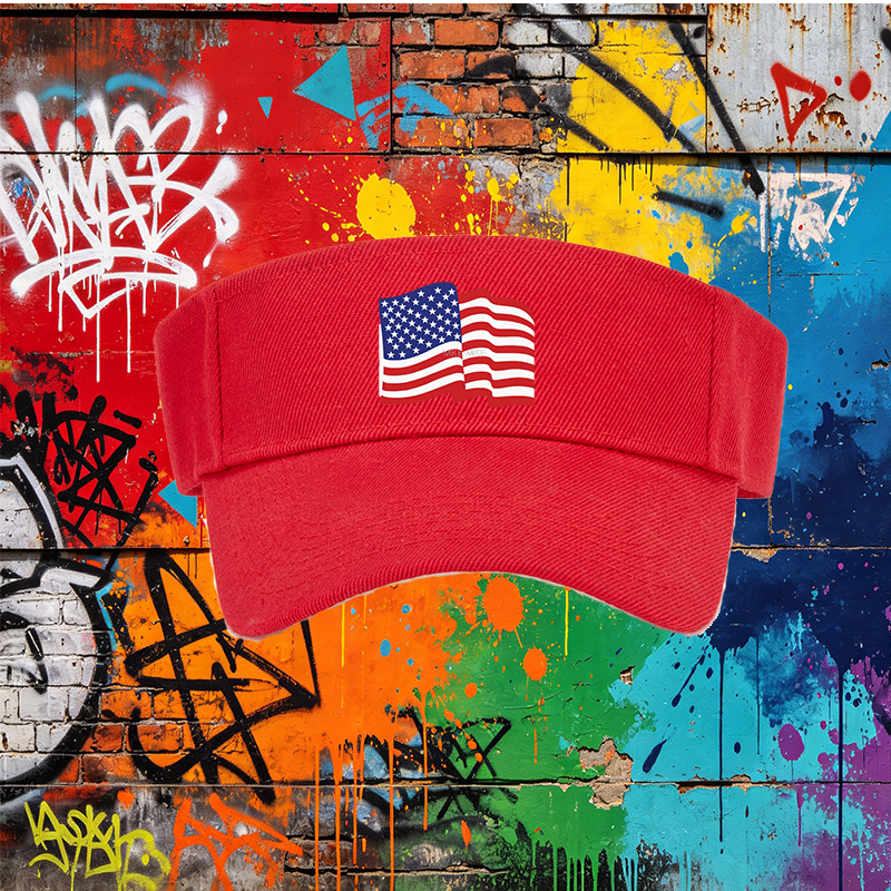 Unisex Classic Mesh Hat with USA Flag Print - American Flag Design for Outdoor Activities, Perfect for Adults Seeking Patriotic Style and Sun Protection