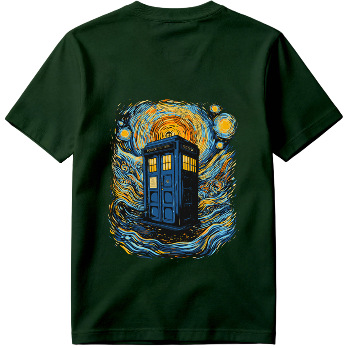 TARDIS in Starry Night - Tee
