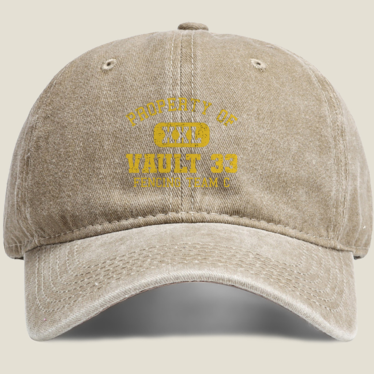 Property of Vault 33 Fencing Team C - Fallout Series - Washed Denim - Baseball Cap
