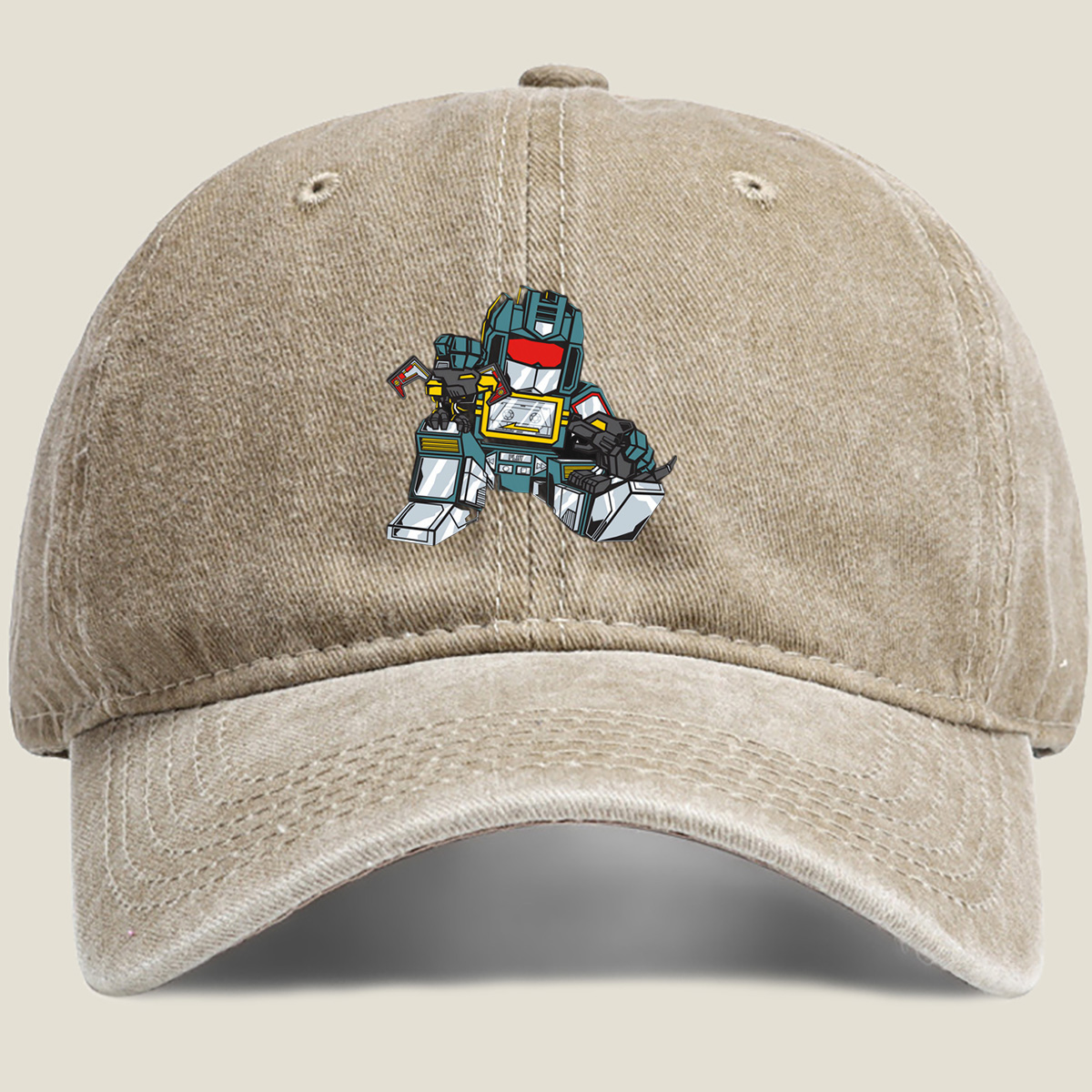 Transformers Optimus Prime with Cassette Tape - Washed Denim - Baseball Cap