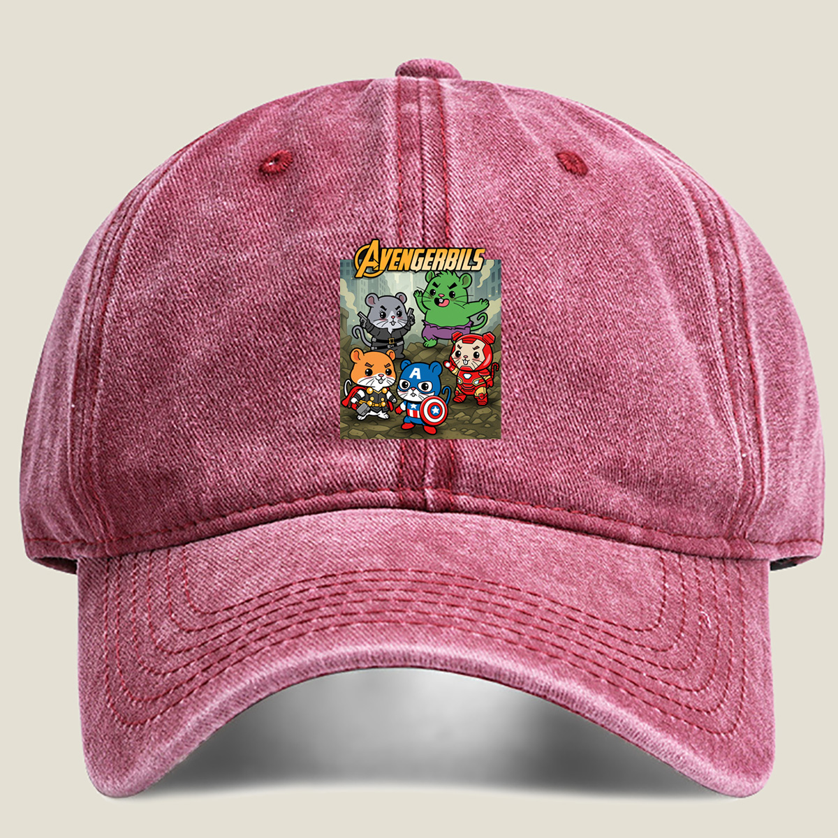 Avengerbils: Heroic Hamsters Assemble - Washed Denim - Baseball Cap