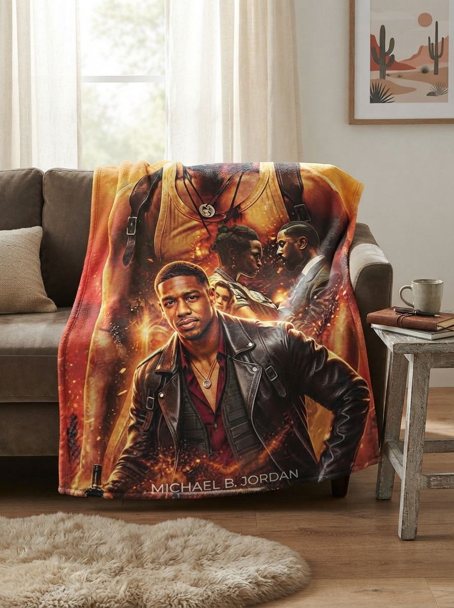 Personalized Custom Photo Headshot Flannel Throw Blanket Ultra Soft Anti Pilling Fleece Cover for Bed Sofa Couch Ideal