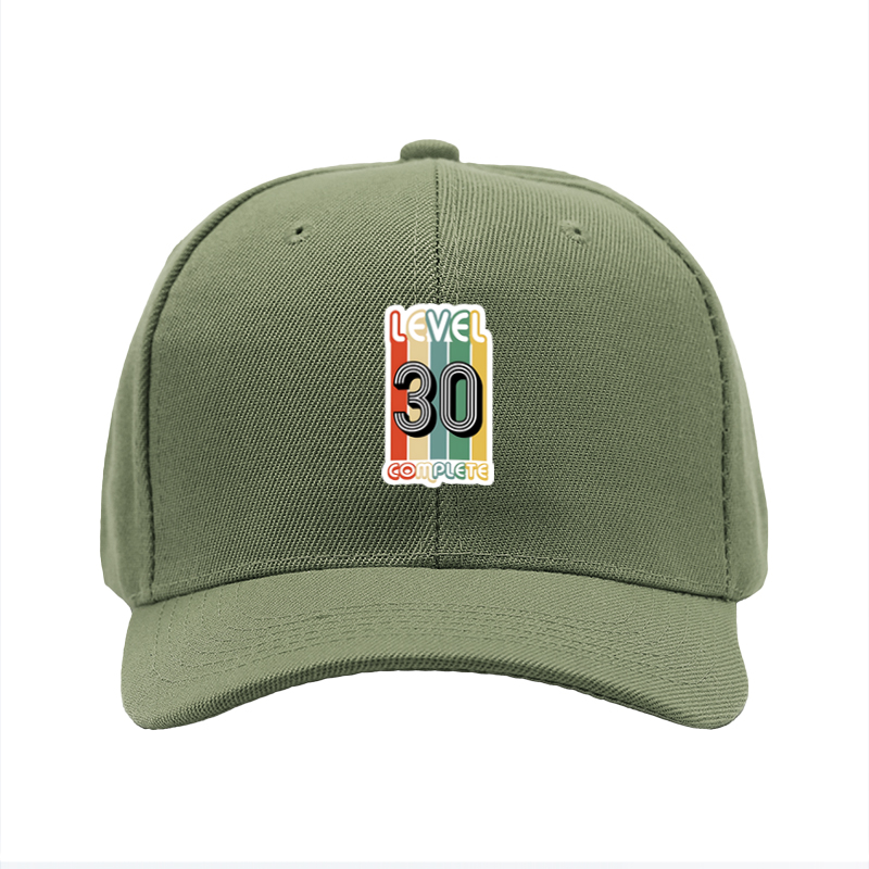 1pc New Baseball Cap Level 30 Complete Retro Print Unisex Adjustable Hat for Outdoor Activities and Casual Wear Adults Fashion Statement Cap