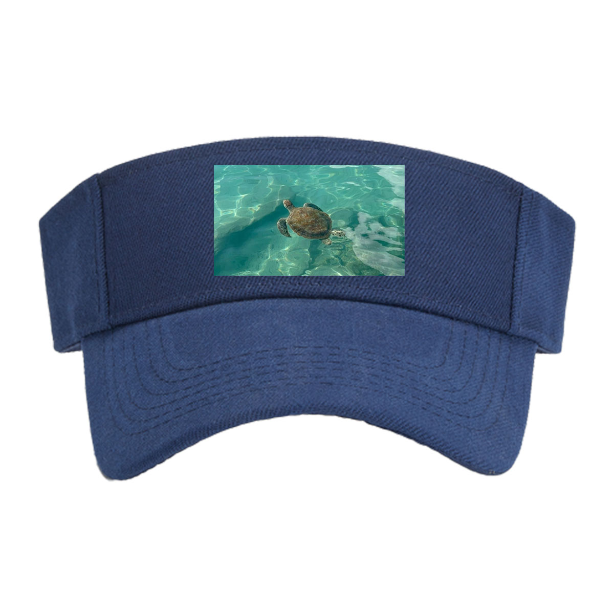 Sea turtle swimming in clear turquoise water -  Visor cap