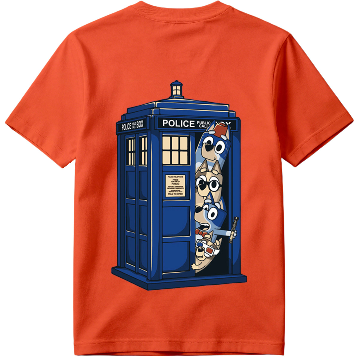 Bluey and Family in the TARDIS - Tee