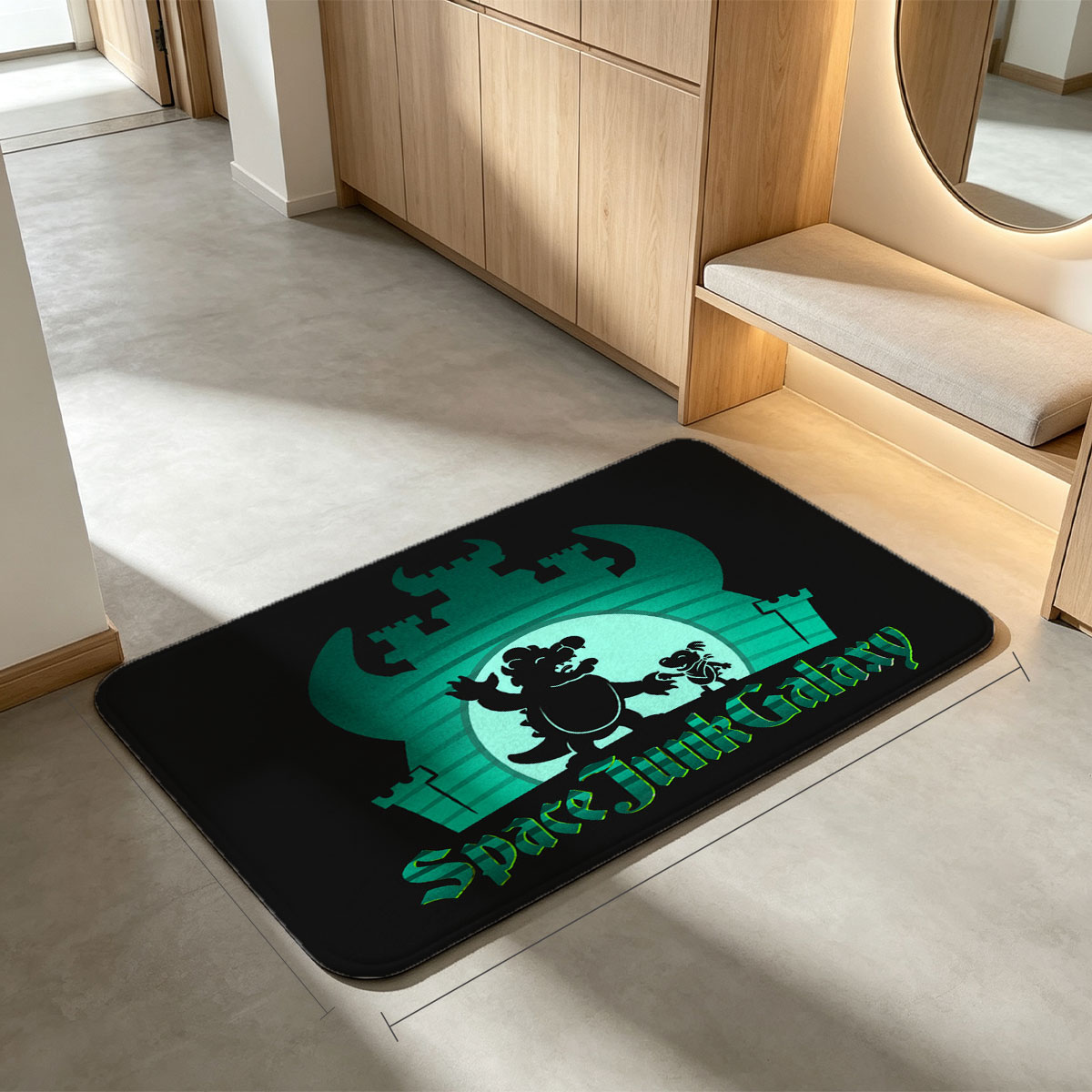 Space Junk Galaxy: Monster and Alien Adventure - Flannel floor mat