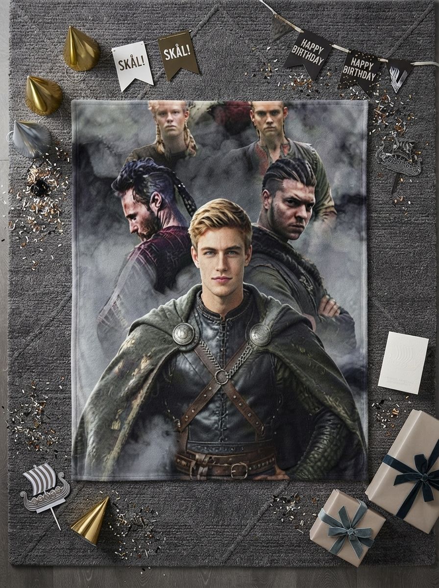 Custom Face Photo Flannel Blanket Personalized Epic Warrior Portrait Soft Anti Pilling Throw for Sofa Bed Cozy Keepsake