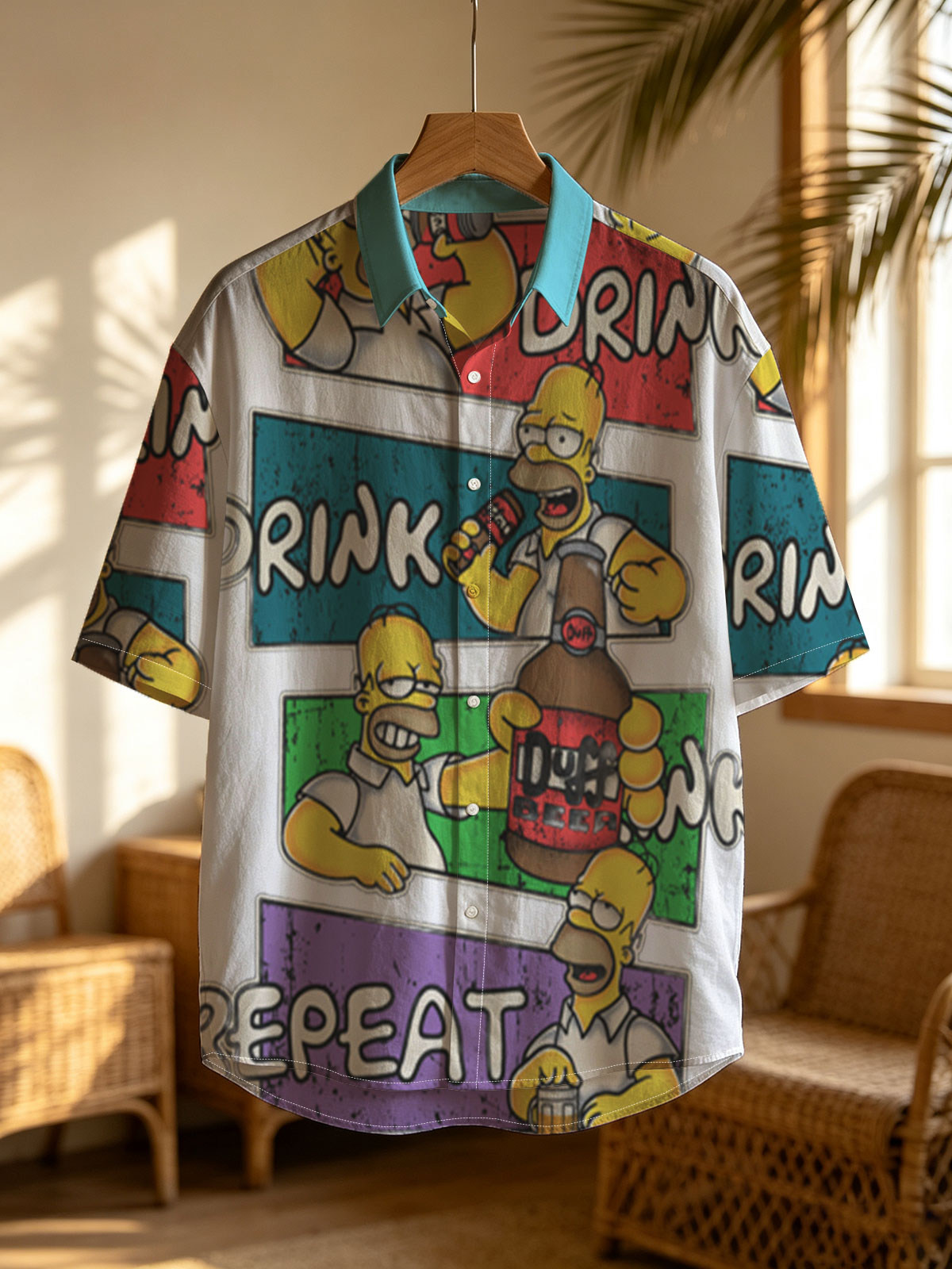 Homer Simpson Drinks Duff Beer: Drink, Drink, Repeat -  Shirt