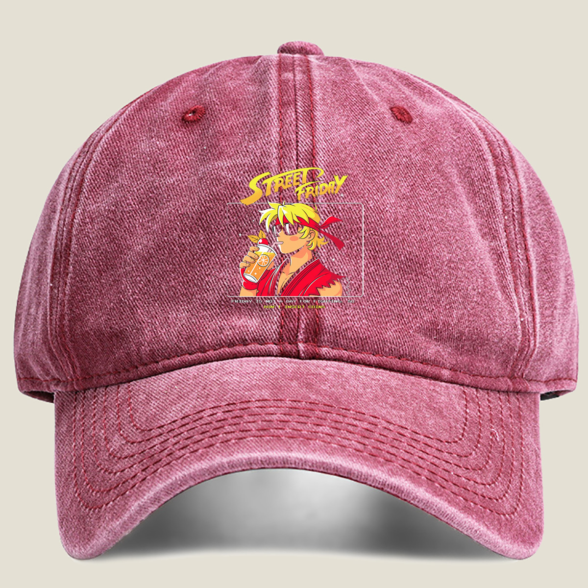Street Fighter - Ken's Friday Vibe - Washed Denim - Baseball Cap