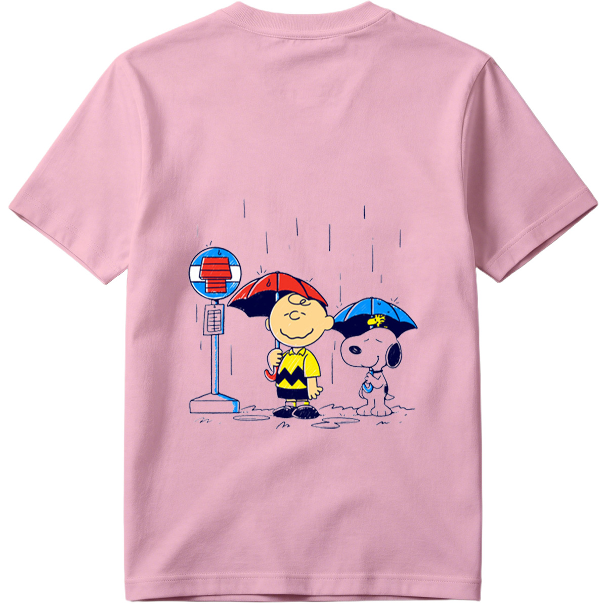 Peanuts: Charlie Brown and Snoopy in the Rain - Tee
