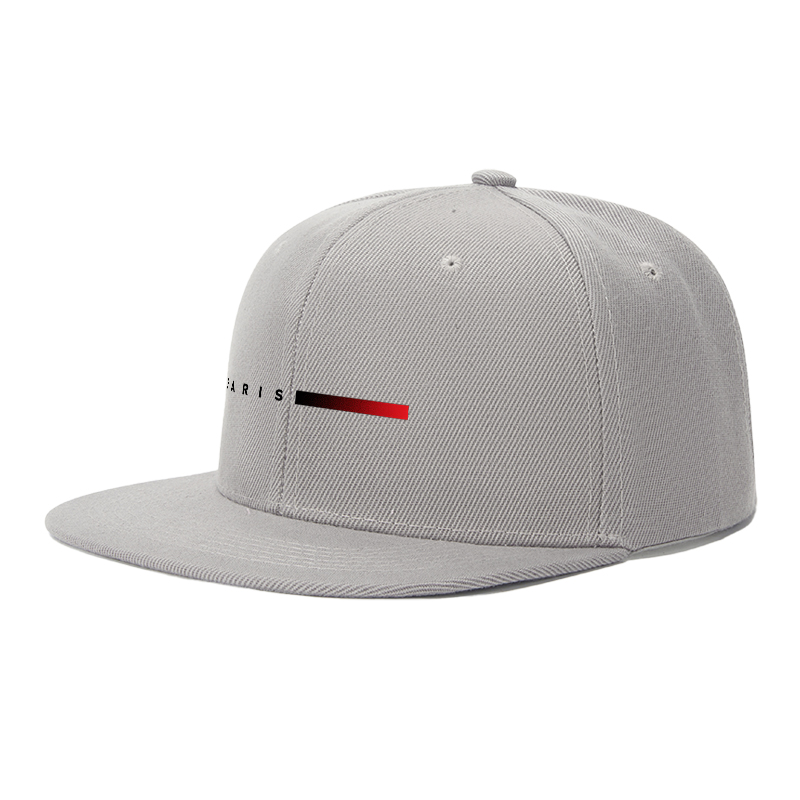 Flat Brim Baseball Cap Paris Minimalist Red Gradient Logo Streetwear Underground Skate Style for Urban Basketball Courts Skate Parks and City Streets Designed for Skaters Rappers and Streetwear Enthusiasts