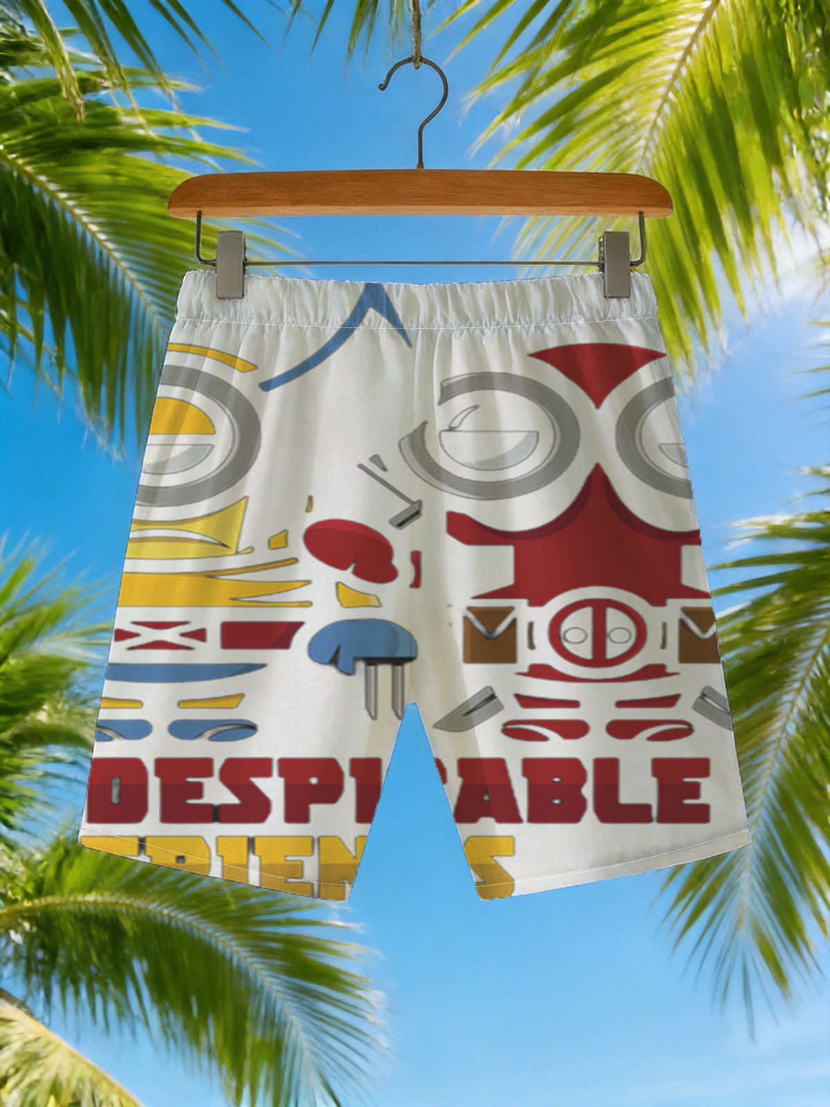 Despicable Friends: Minion & Deadpool Mashup -  Beach shorts