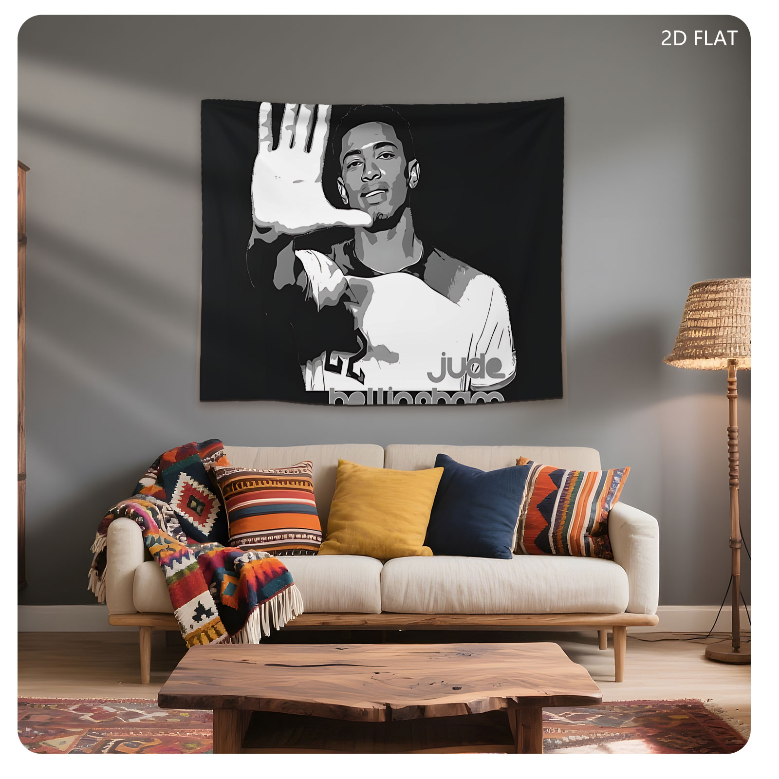 Jude Bellingham Football Player Portrait - Tapestry