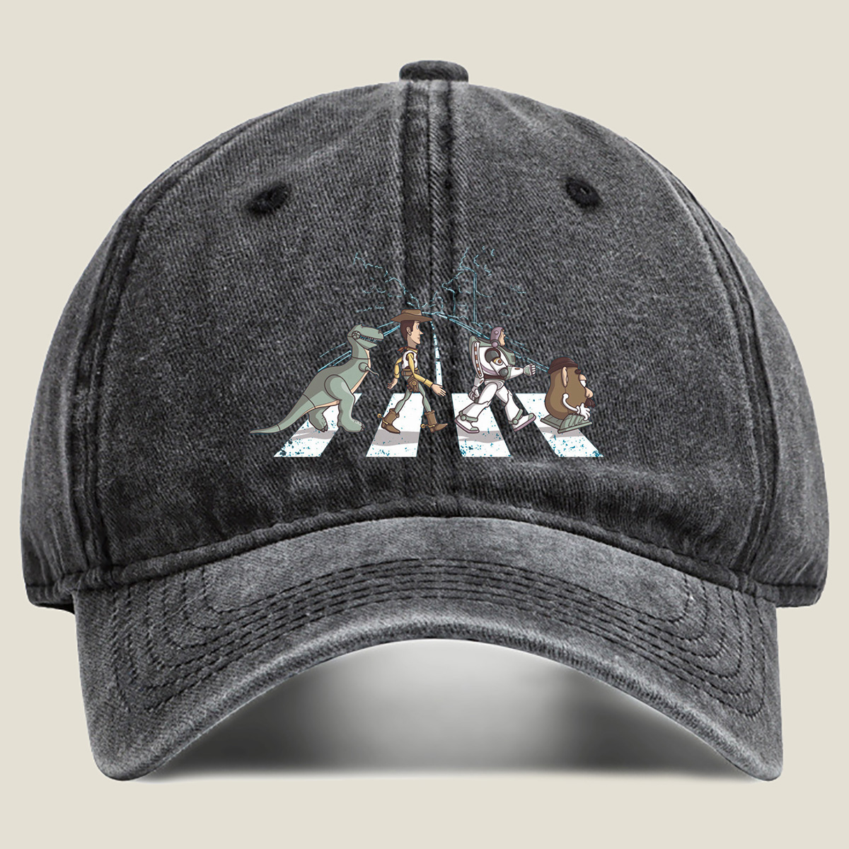 Toy Story Characters Crossing the Street - Washed Denim - Baseball Cap
