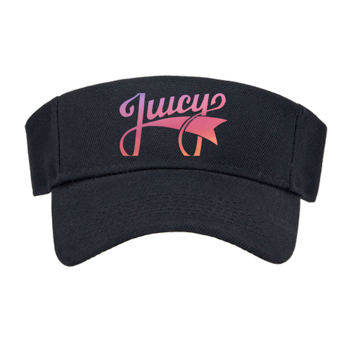 Juicy Couture Logo with Gradient Pink and Orange Design -  Visor cap