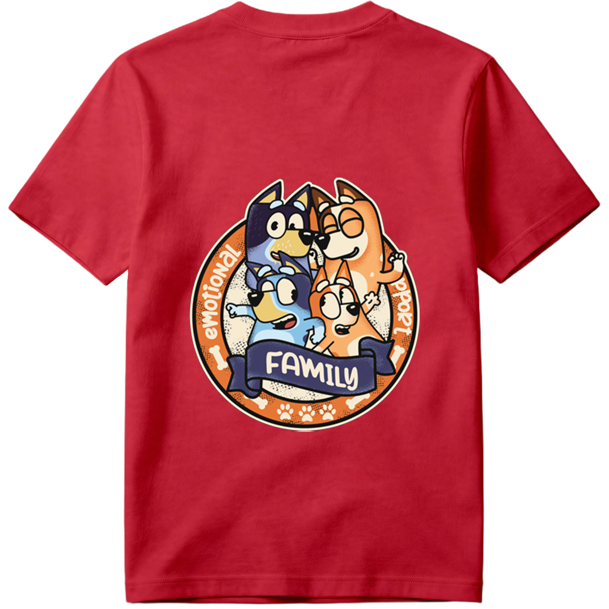 Bluey Family Emotional Support - Tee