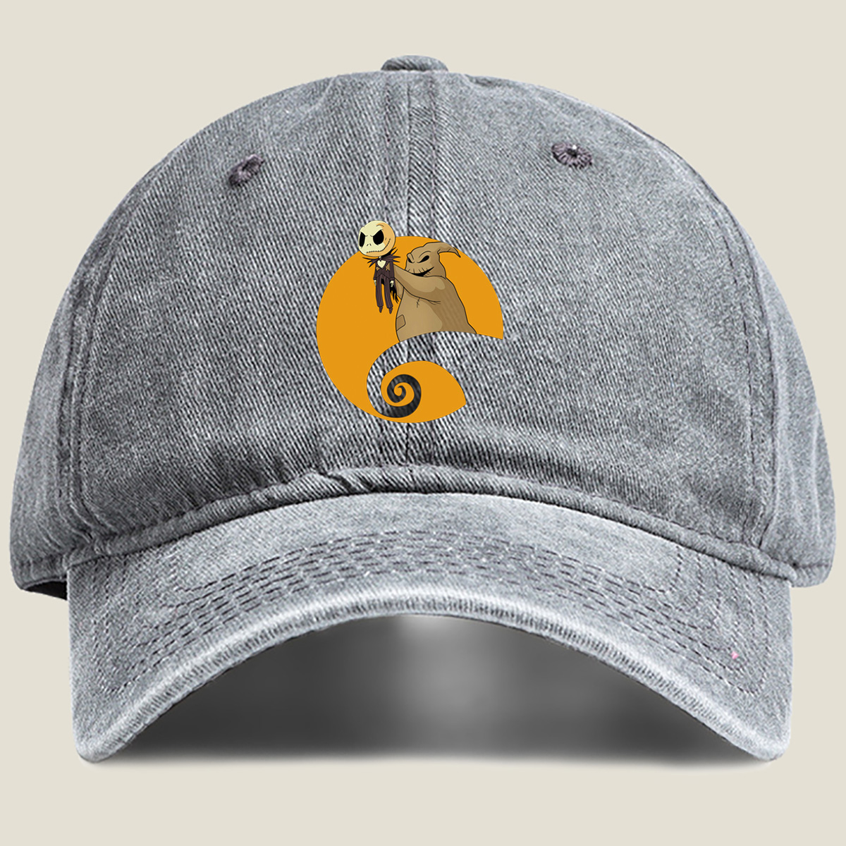 The Nightmare Before Christmas: Jack Skellington and Oogie Boogie - Washed Denim - Baseball Cap